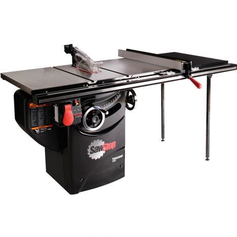Sawstop professional table saw with extrensions