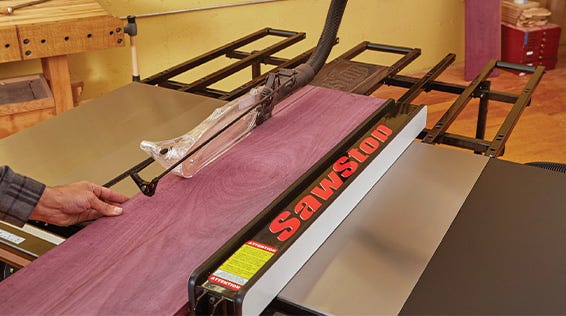 SawStop folding outfeed table