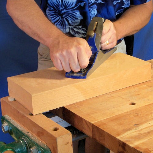 Smoothing board with a hand plane