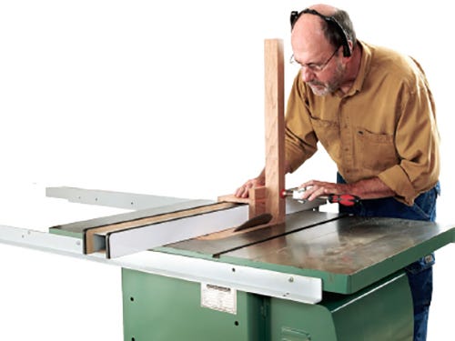 Clamping coffee table beam to table saw fence