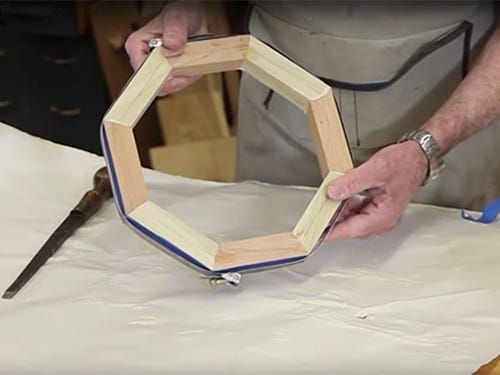 Clamped wood segments for bowl turning