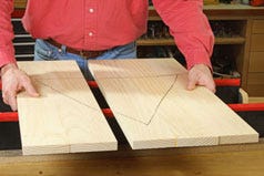 Gluing up smaller parts of the assembly before the full panel