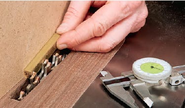 setting the thickness for a blind rabbet cut