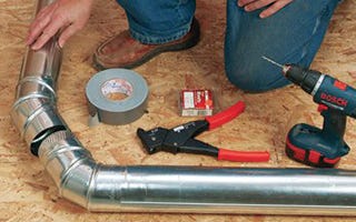 90° angle in dust collector pipework