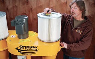 Pleated dust collector canister filter