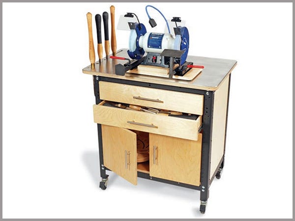 lathe tool sharpening cart