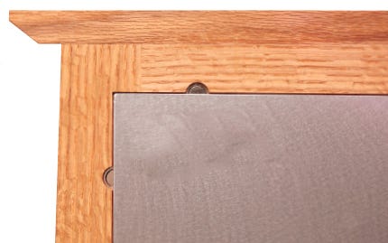 Metal backing panel for calendar frame
