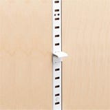 Example of a shelf standard strip for installing adjustable shelving