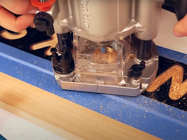 making a sign with router and templates