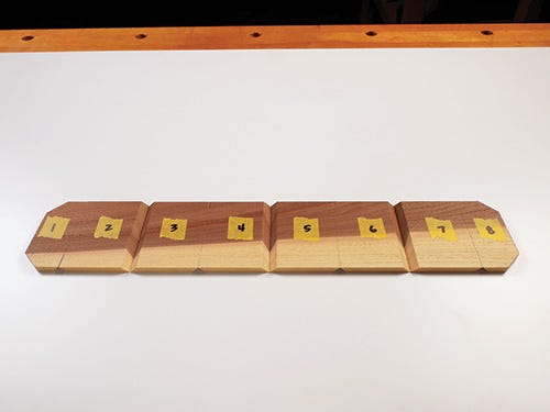 six router passes form six v segments