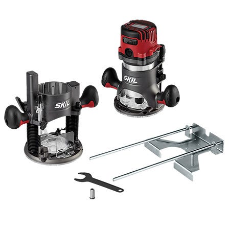 Skil rt1322 00 router along with plunge base, wrench and accessories