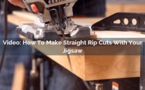 making rip cut with a jigsaw