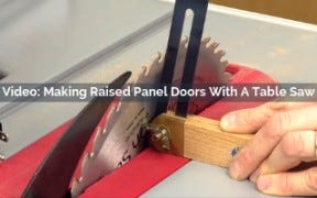 making raised panel doors with a table saw video screenshot