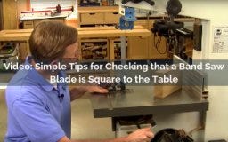 simple tips for checking that a band saw blade is square to the table video screenshot