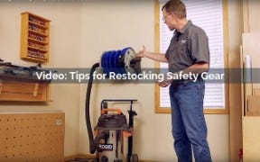 tips for restocking safety gear