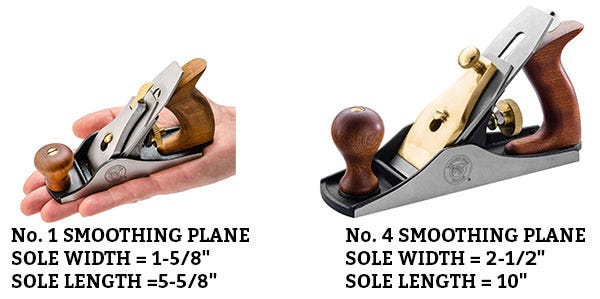 no. 1 and no. 4 smoothing planes