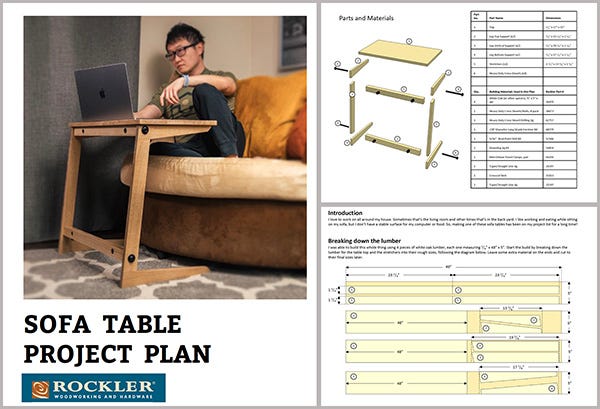 sofa table project plan download button