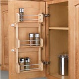 Spice rack hanging inside cabinet door