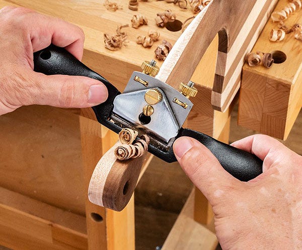 spokeshave shaping cabriole leg