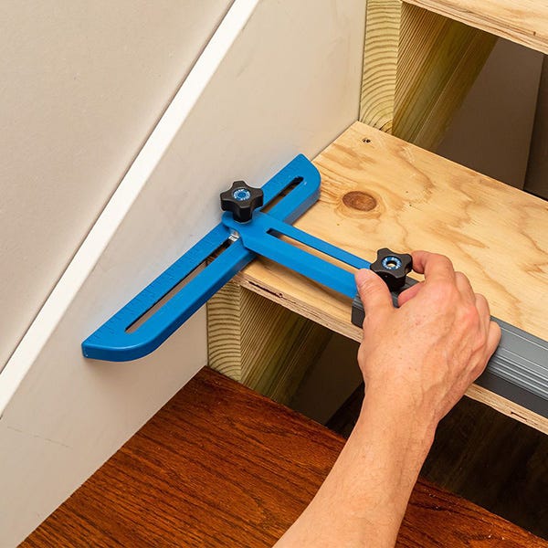 measuring length of stair tread