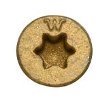 Torx-style star shaped woodworking screw head