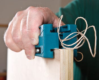 Using veneer cutter to trim edge banding tape