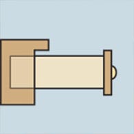 Diagram of a drawer with a three quarters extension