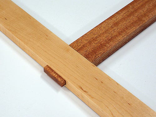 Arts and crafts-style through mortise-and-tenon joinery
