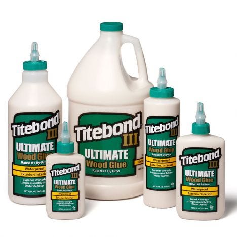 Titebond iii ultimate wood glue containers