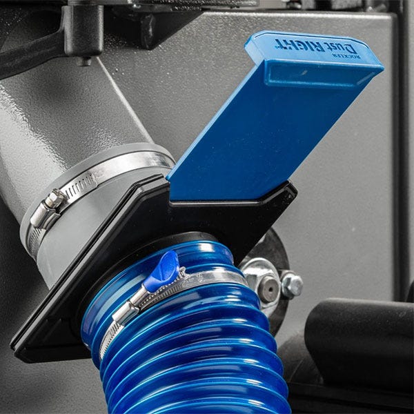 blast gate attached to band saw