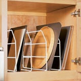 Cabinet dividing rack for large tray storage
