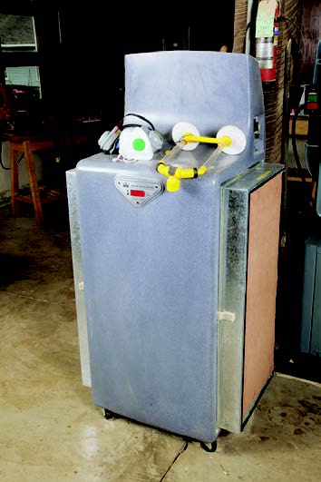 Large air filtration system in a woodturning shop