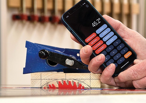 Calculating cutting angle for cove cut