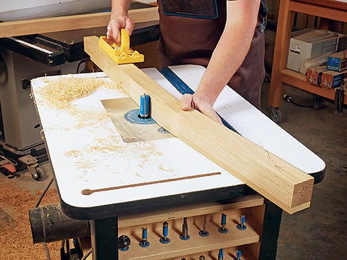 Routing using a template and pattern router bit