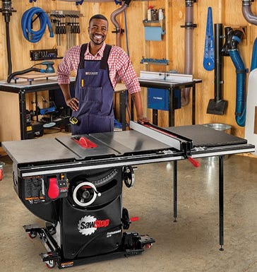 Setting up a SawStop table saw