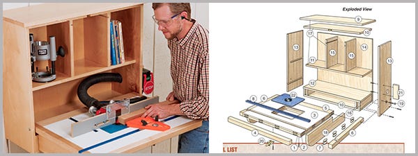 wall-mounted router table project