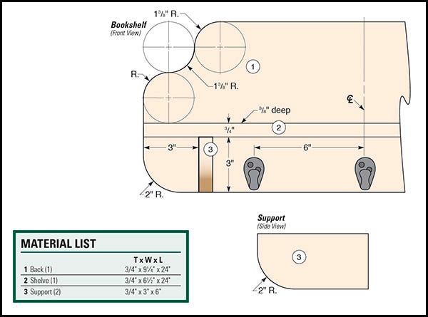 wall shelf dimensions