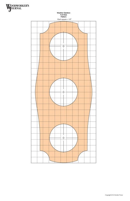 Gridded drawing of weather station template