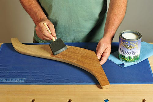 Wiping on a finish with a foam brush
