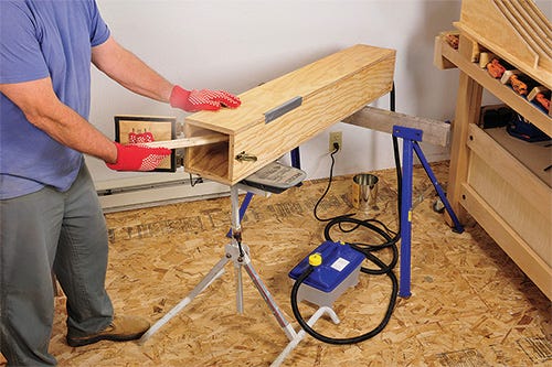 Box for steam bending lumber