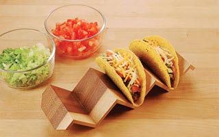 wooden taco holder