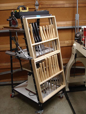 pack rack customized inline storage for lathe tools