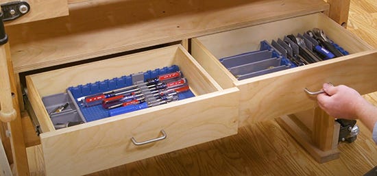 workbench storage drawers