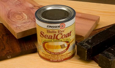 Exemplos de madeira selada com Zinsser Seal Coat