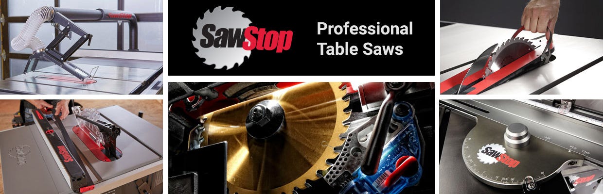 Sawstop image collage of tools