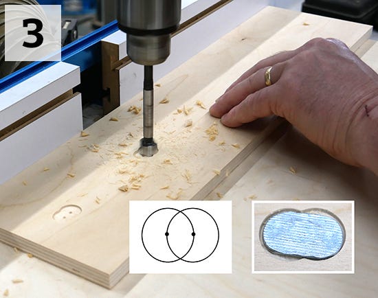 drilling t-bolt mortises