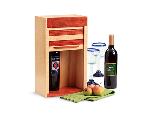 Tambour covered wine presentation box